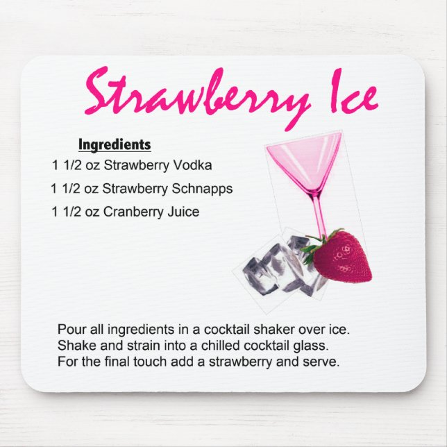 Strawberry Ice Mouse Pad (Front)