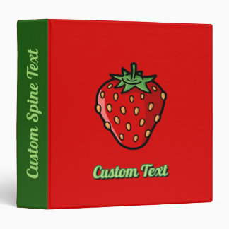 Strawberry Icon 3 Ring Binder