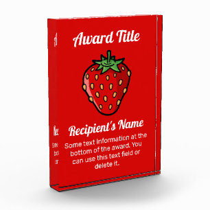 Strawberry Icon Acrylic Award
