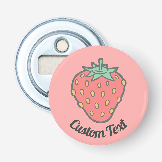 Strawberry Icon Bottle Opener (Front)