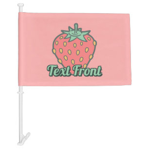 Strawberry Icon Car Flag