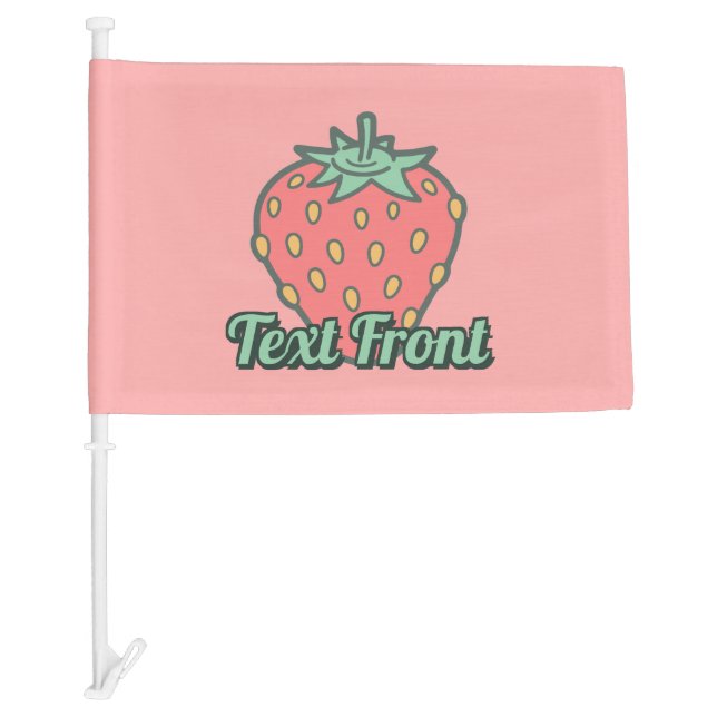 Strawberry Icon Car Flag (Front)