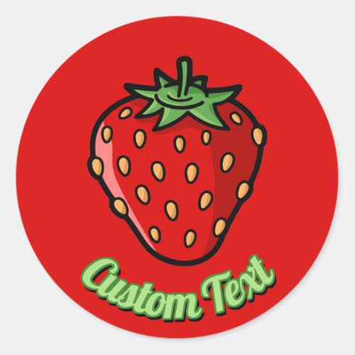 Strawberry Icon Classic Round Sticker