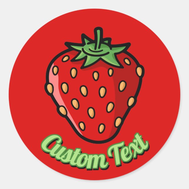 Strawberry Icon Classic Round Sticker (Front)