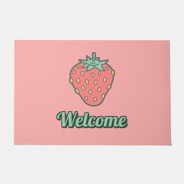 Strawberry Icon Doormat (Front)