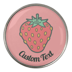 Strawberry Icon Golf Ball Marker