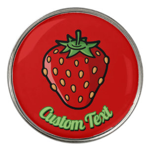 Strawberry Icon Golf Ball Marker
