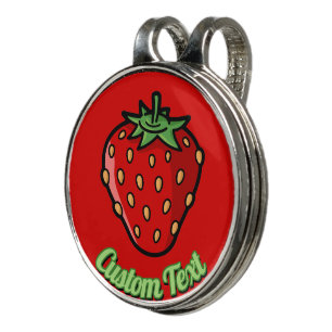 Strawberry Icon Golf Hat Clip