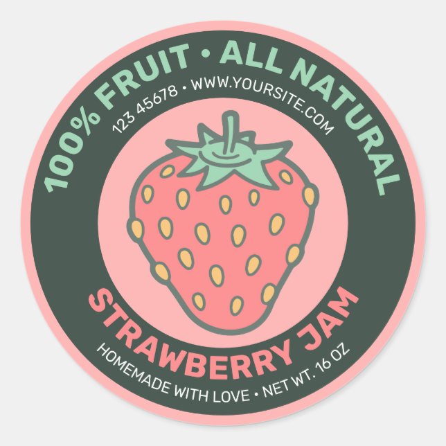 Strawberry Icon Label (Front)
