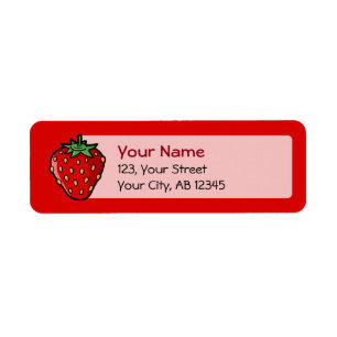 Strawberry Icon Label