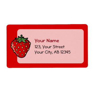 Strawberry Icon Label