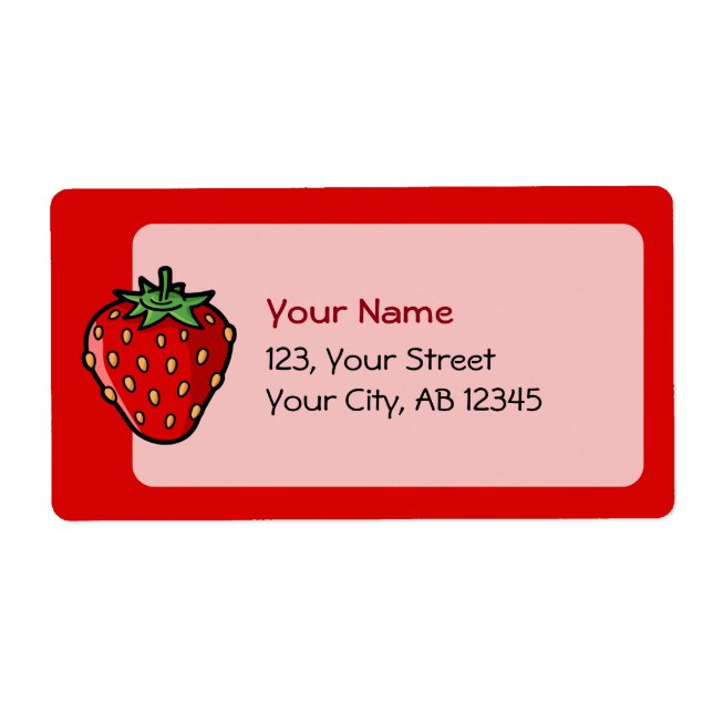 Strawberry Icon Label (Front)