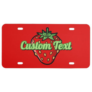 Strawberry Icon License Plate