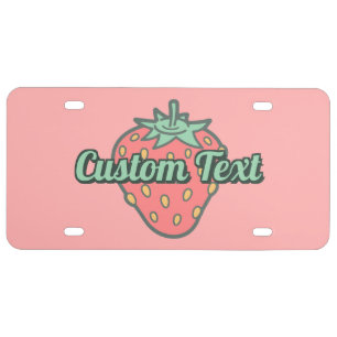 Strawberry Icon License Plate