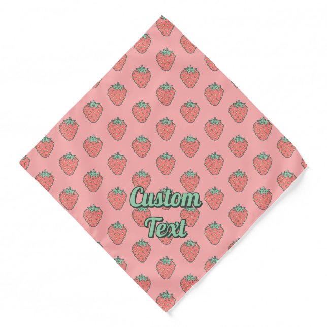 Strawberry Icon Pattern Bandana (Front)