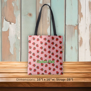 Strawberry Icon Pattern Tote Bag