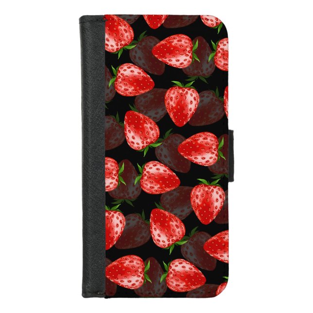 Strawberry iPhone Wallet Case (Front)