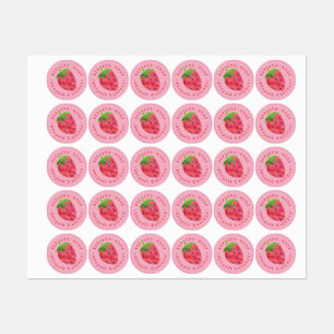 Strawberry Iron-on Label Small