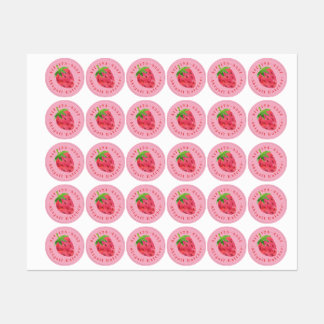 Strawberry Iron-on Label Small