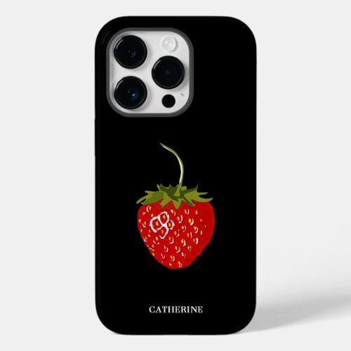 strawberry is the fruit of love with monogram Case_Mate iPhone 14 pro case