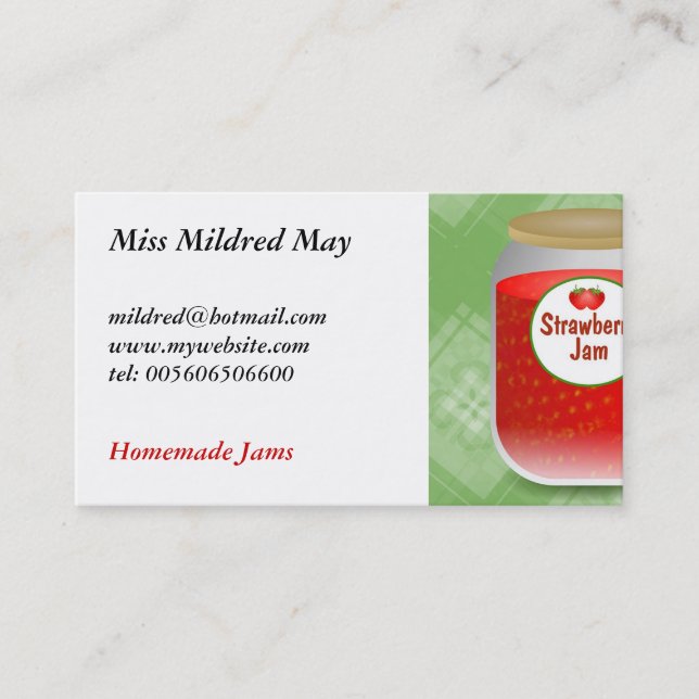 Strawberry Jam Business Card (Front)