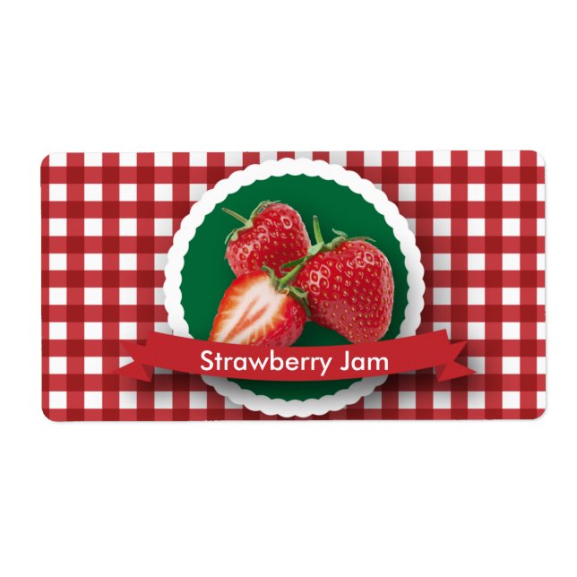 Strawberry Jam Canning Label (Front)