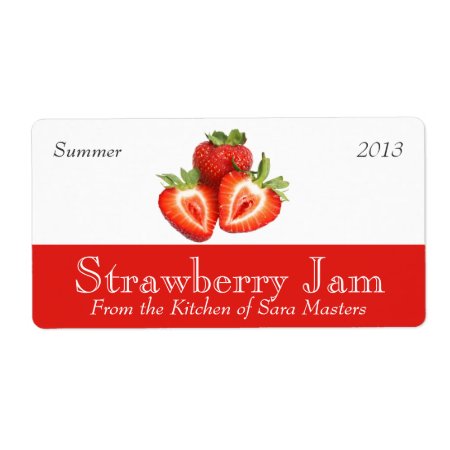 Strawberry Jam Canning Labels
