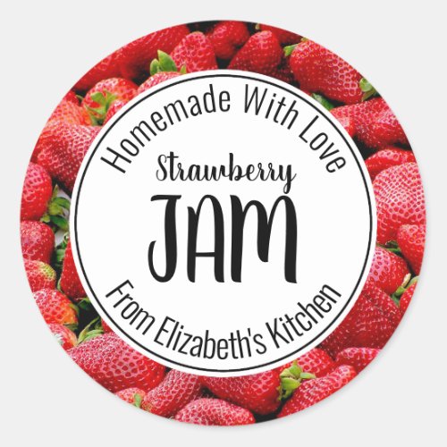 Strawberry Jam Classic Round Sticker