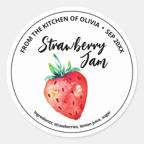 Strawberry Jam  Classic Round Sticker