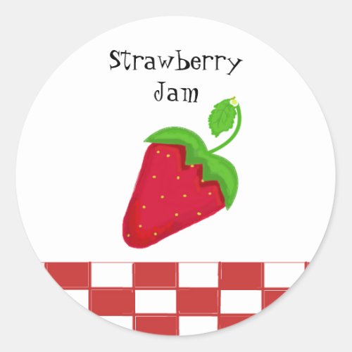 Strawberry Jam Classic Round Sticker