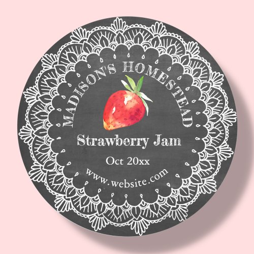Strawberry Jam  Country Rustic  Classic Round Sticker