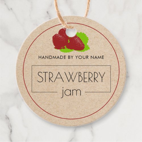 Strawberry Jam Custom Product Label Hang Tags