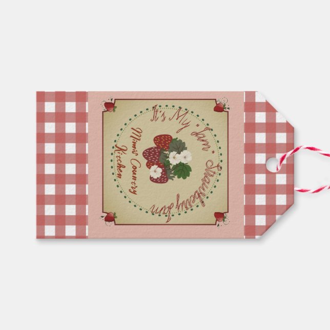 strawberry jam gift tags (Front (Horizontal))