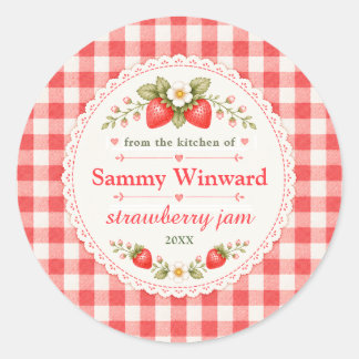 Strawberry Jam Homemade Gift Label