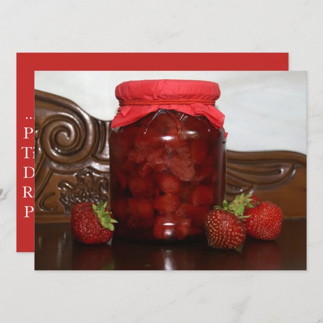 strawberry jam invitation (Front/Back)