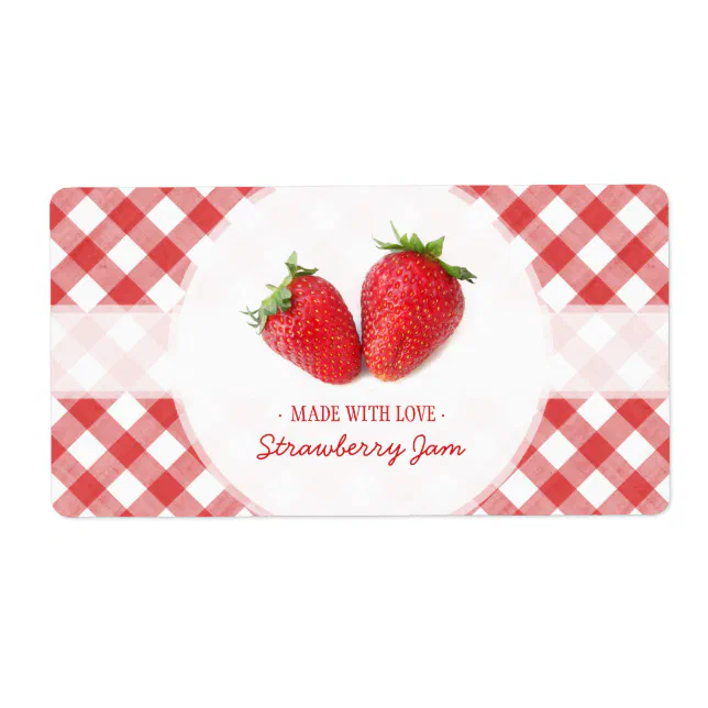 Strawberry Jam label | Zazzle