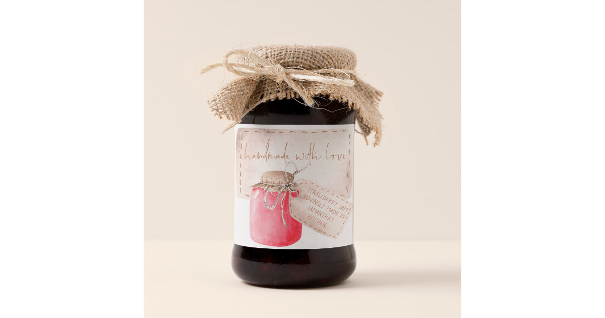 Kraft Paper Love is Sweet wedding favor jam jar canning labels