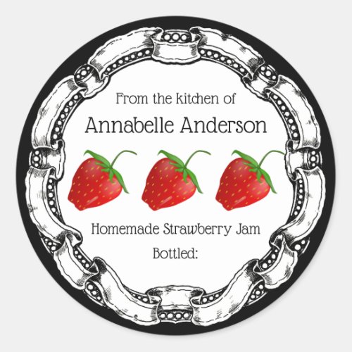 Strawberry Jam Label Personalize