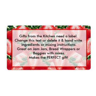 STRAWBERRY Jam Labels Kitchen Gift labels