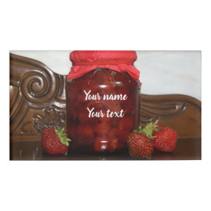 strawberry jam name tag