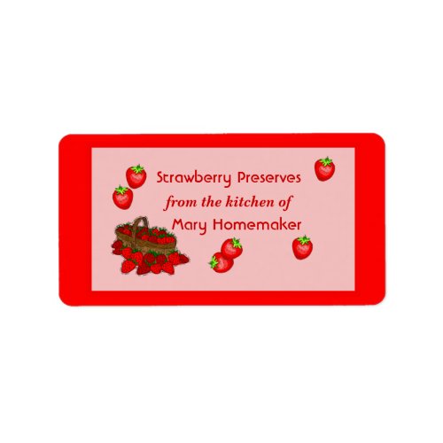 Strawberry Jam or Strawberry Preserves Labels
