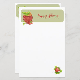 Strawberry Jam Personalized Stationary