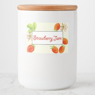 Strawberry Jam Preserves Canning Label