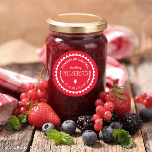 Strawberry Jam Preserves Food Gift Kitchen Sticker