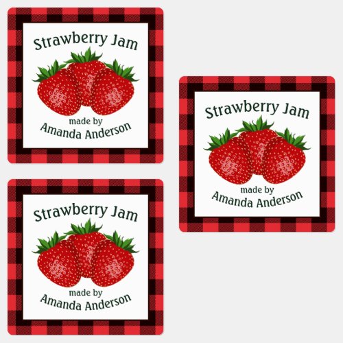 Strawberry Jam Preserves Plaid S Food Label