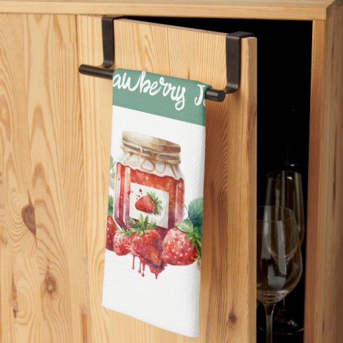 Strawberry Jam Red and White  Kitchen Towel