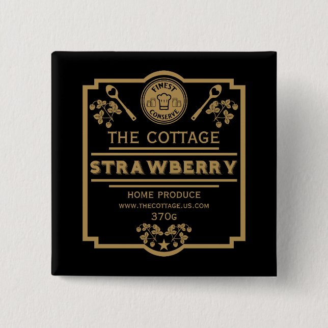 Strawberry Jam Seller Button (Front)