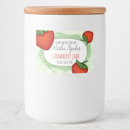 Strawberry jam strawberries home canning label