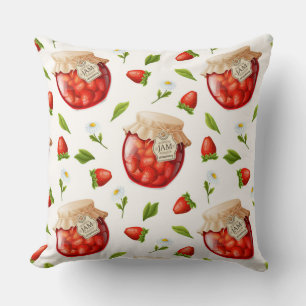 Strawberry Jam Throw Pillow