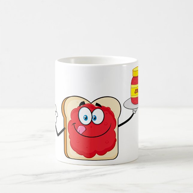 Strawberry Jam Toast Cartoon Character Coffee Mug (Creator Uploaded)
